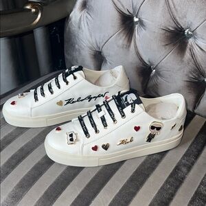 Chic Heartthrob: Karl Lagerfeld Paris Cate Heart Pin Sneakers